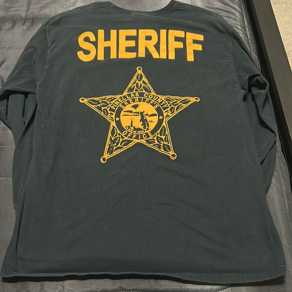 Collectible  Sheriff Black and Yellow Long Sleeve Shirt - Picture 2 of 4